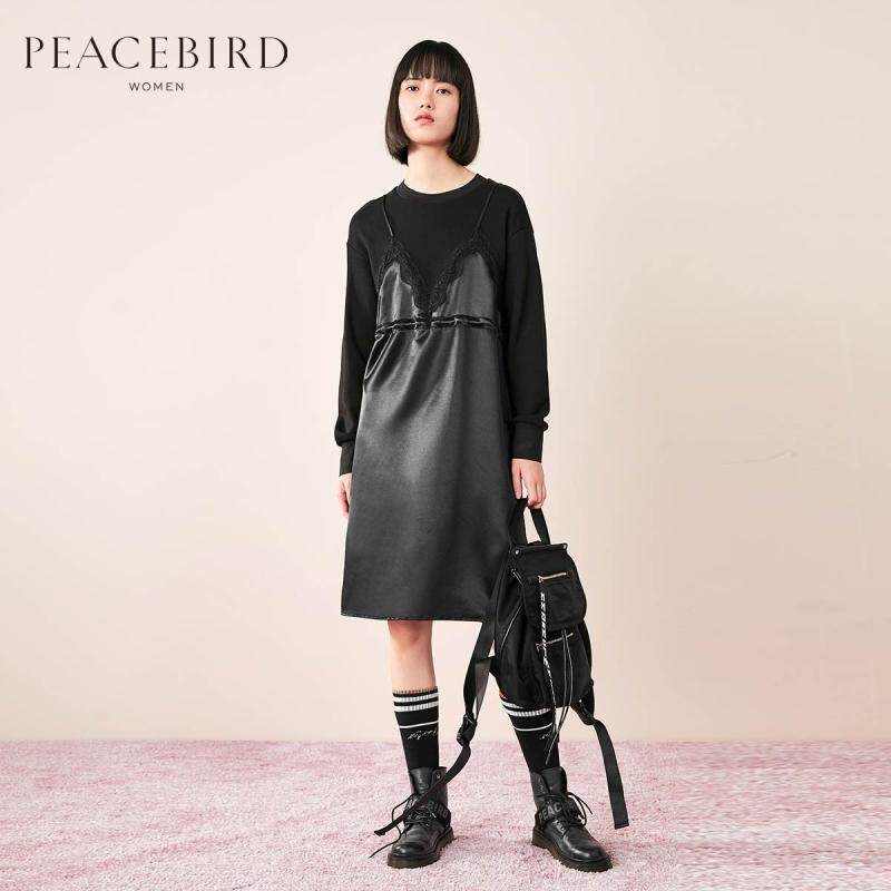 2020冬季新款假两件卫衣连衣裙女长袖圆领套头A1FA7418889