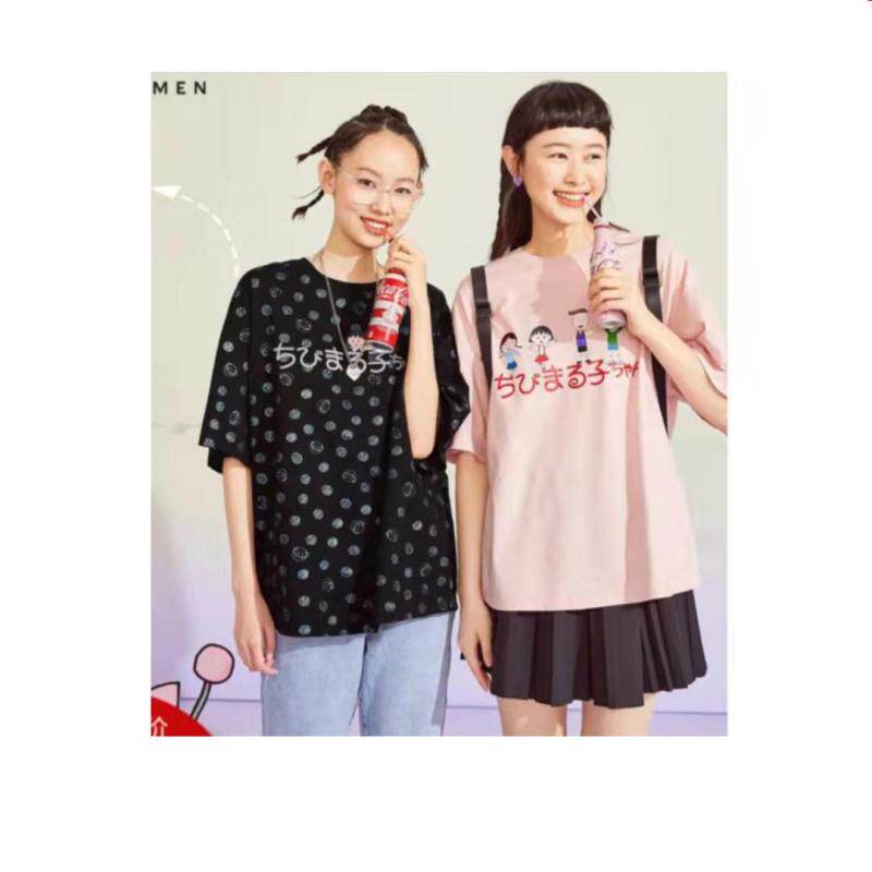 2021春夏女士时尚樱桃小丸子纹样针织衫T恤A6DAA2469印花套头