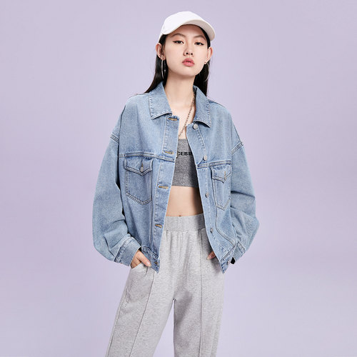 鸟2023春秋款牛仔外套女炸街短款韩版宽松牛仔衣ins潮A8BBA3309