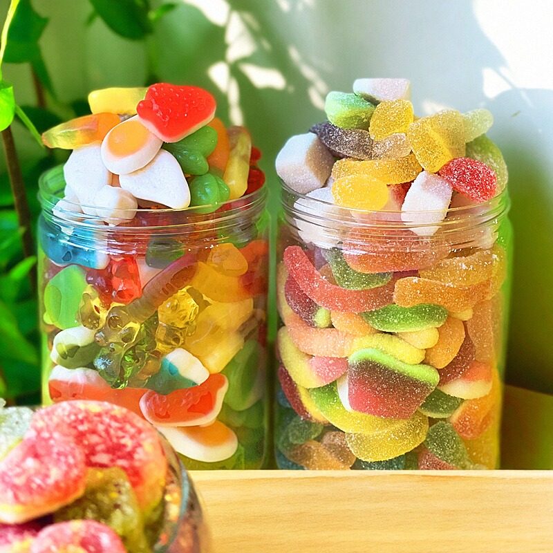 酸砂爆浆涂油水果味橡皮糖软糖五彩混搭解馋零食