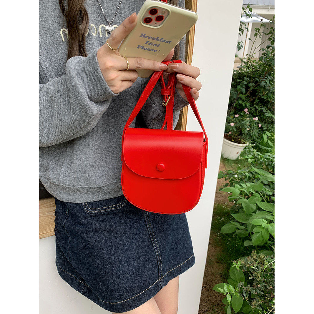 现货五色糖果包 新年红韩系ins单肩百搭斜挎女包好运手机包