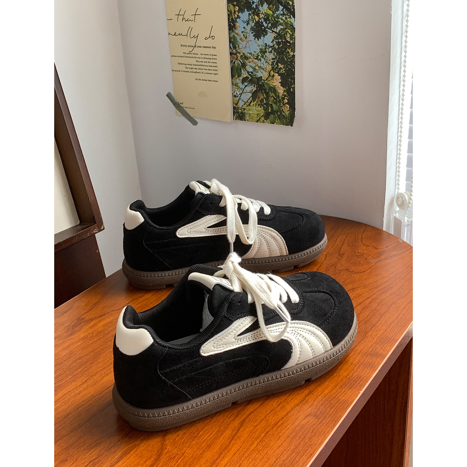 美拉德复古休闲鞋女2026春季新款厚底ins低帮百搭透气圆头板鞋女,女鞋,时尚休闲鞋,淘宝优惠券,粉丝福利购,淘宝优惠卷