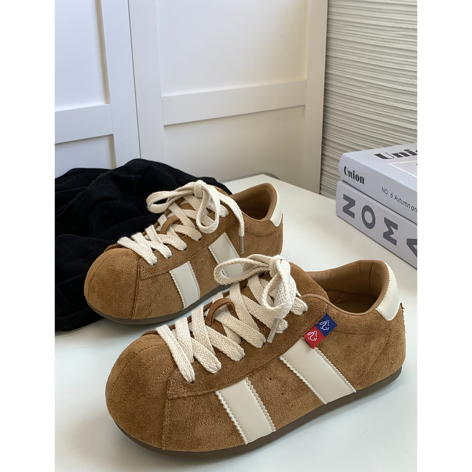 厚底增高设计感面包鞋女2025秋季新款复古板鞋百搭小众休闲鞋女鞋