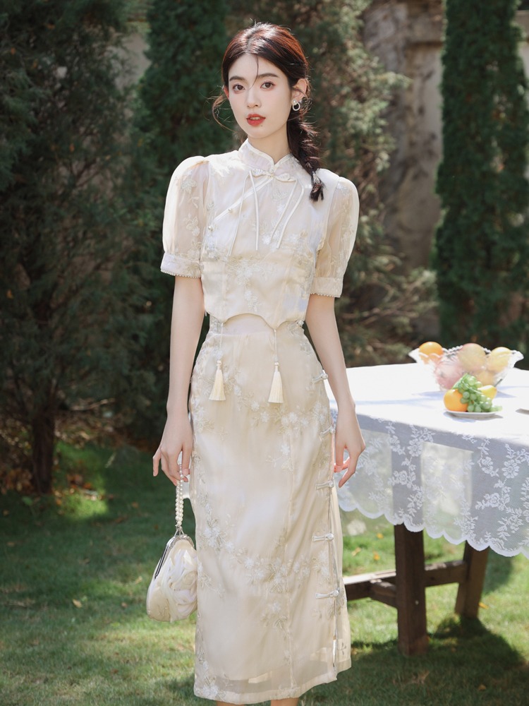 新中式国风复古小洋装改良旗袍