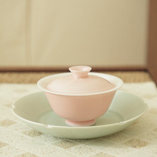 『新』清山茶事｜甜妹粉盖碗半手工薄胎超趁手100ml