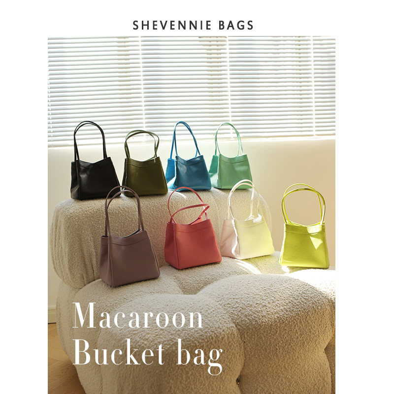 shevennie真皮水桶盒子斜挎单肩手提包小包 2025新款秋冬包包女款,箱包皮具/热销女包/男包,水桶包,淘宝优惠券,粉丝福利购,淘宝优惠卷