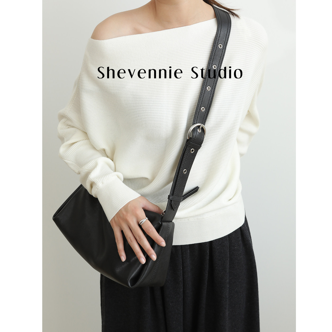 Shevennie2025小众设计感植鞣牛皮托特包宽肩带通勤手提包斜垮包,箱包皮具/热销女包/男包,托特包,淘宝优惠券,粉丝福利购,淘宝优惠卷