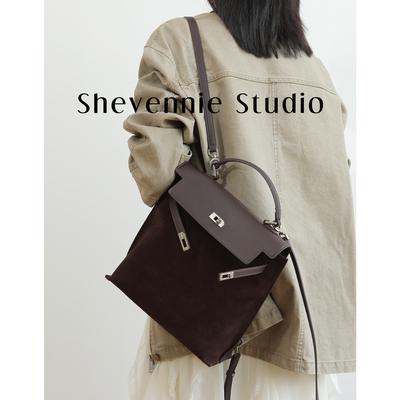 复古头层牛皮磨砂大容量双肩包