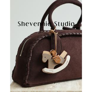 shevennie2025手工皮质小马(马上有钱)包包挂件