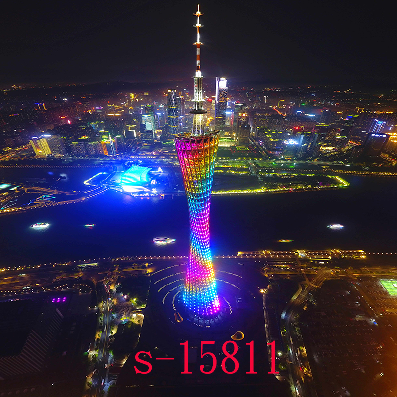 直播城市背景布3d立体高清主播
