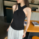 设计感别致交叉挂脖无袖 外穿辣妹上衣 修身 背心吊带女2025夏季 新款