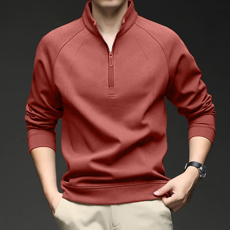 卫衣男士春秋款新款长袖潮流半拉链立领上衣男装时尚运动套头T恤