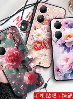 luckrider适用于vivoy35m+手机壳voY35m+女神V2279A花卉Voviy35m+软胶v2279a防摔Viv0 y35m+保护套vovoY35m+