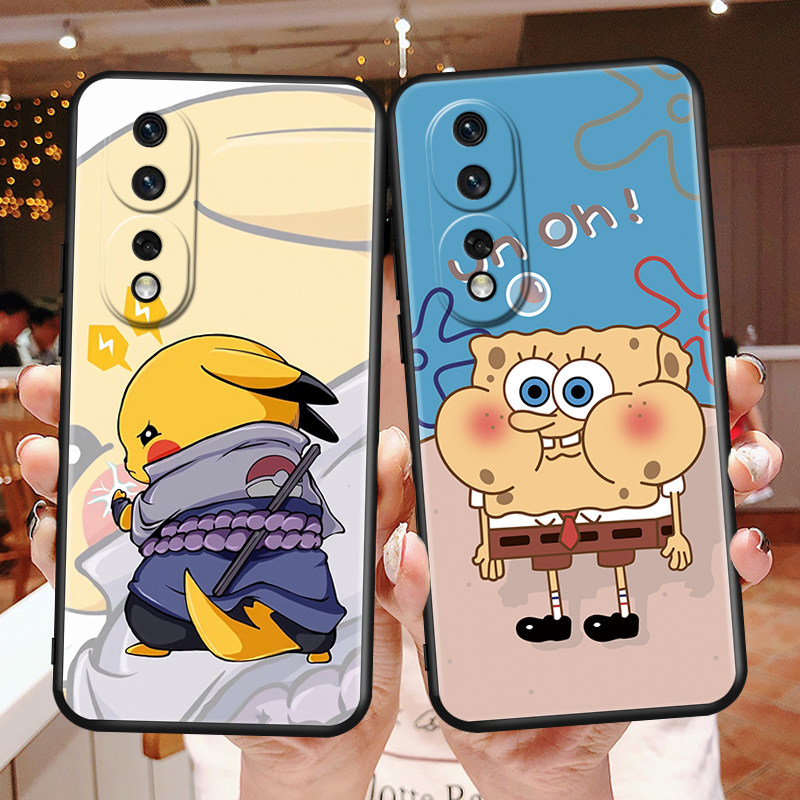 适用荣耀80Pro直屏版保护套ANB一AN00手机壳5g华为honor80por防摔h0n0r卡通pr0软硅胶anban00-anoo八零直面板