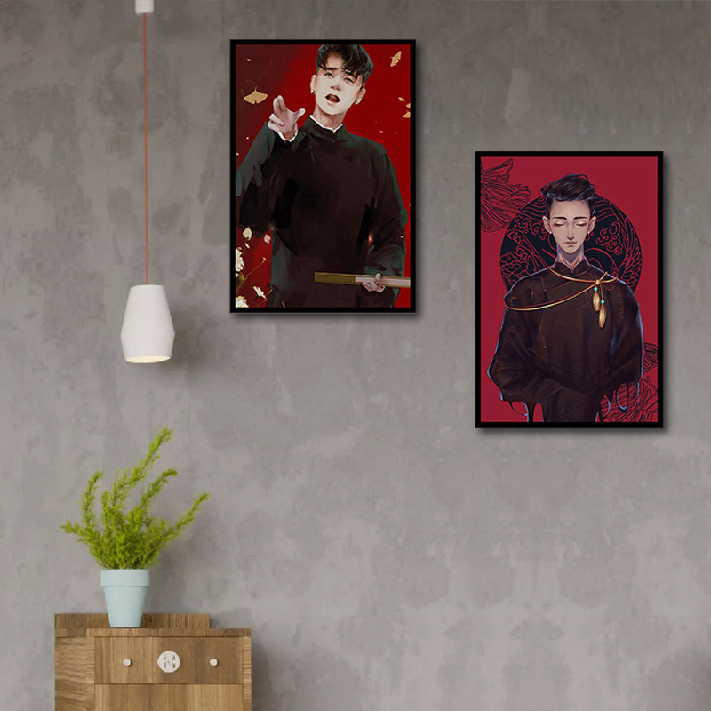 数字油画diy手绘填色明星人物德云社张云雷插画填色休闲减压娱乐