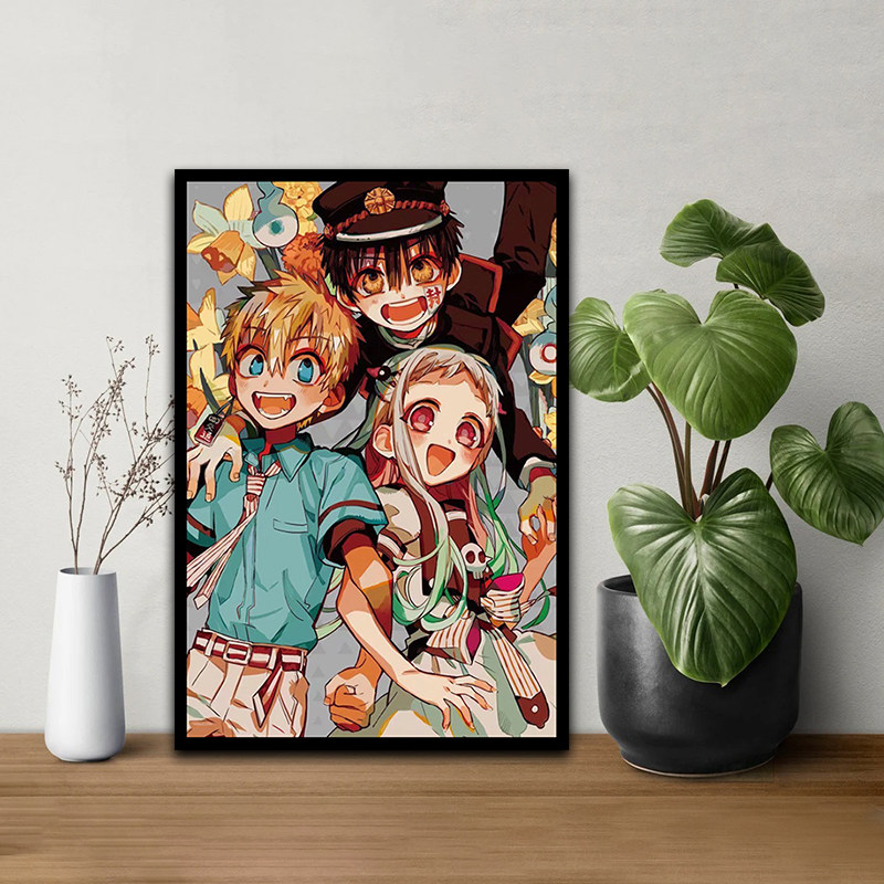地缚少年花子君 diy数字油画动漫填色宿舍装饰画手工丙烯画送朋友