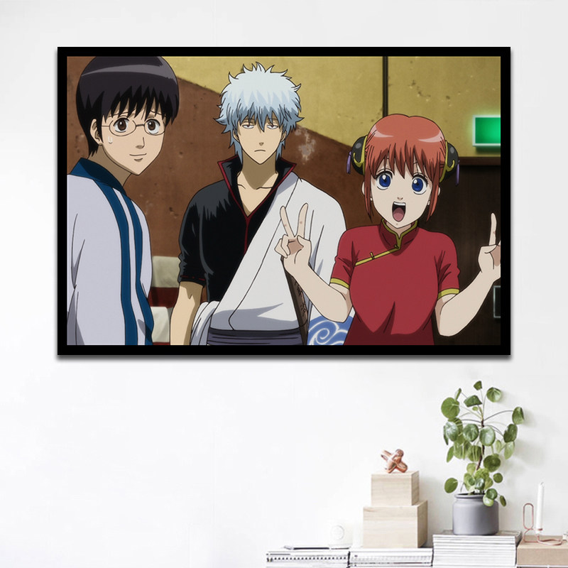 数字油画diy手绘银魂卡通动漫人物插画图装饰休闲减压打发时间