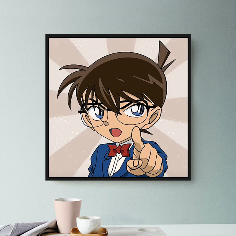 名探侦柯南基德 动漫diy数字油画小尺寸手工填色画创意卧室装饰画