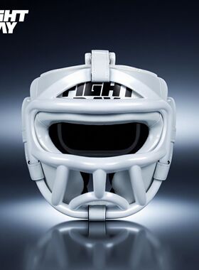 FIGHT DAY拳击头盔护具白色防护训练健身运动装备实战对抗护头