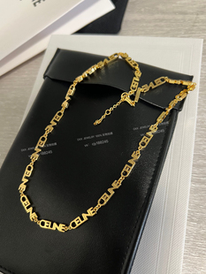 原创设计凯旋门celi纯银小香字母项链高技感双层锁骨链女生水波链