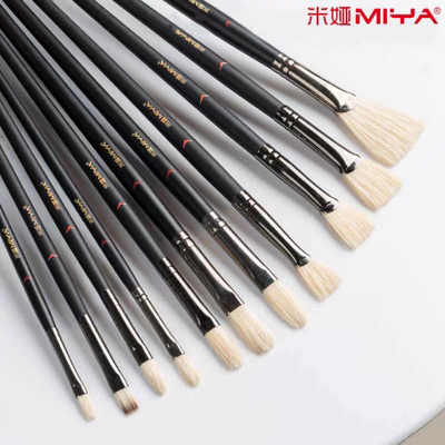 米娅黑骑士水粉笔丙烯猪鬃毛