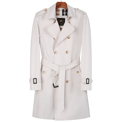 可脱卸内胆长款战壕风衣优杰仕