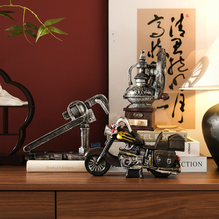 组合摆件复古客厅装饰品工艺品摆设玄关怀旧餐边家居电视柜美式