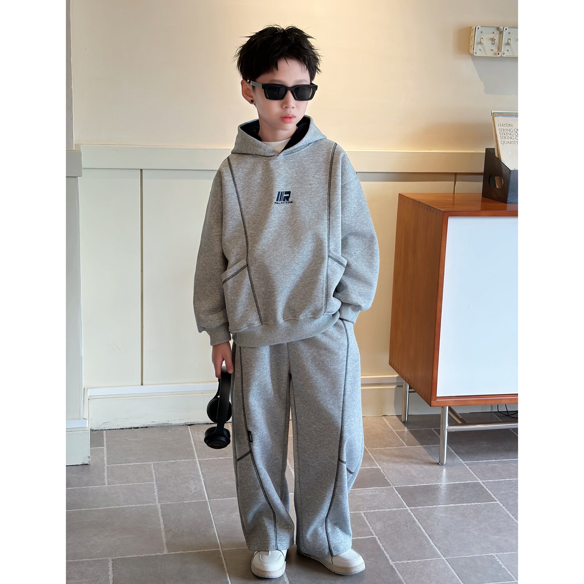 男童套装韩版连帽外套春秋季2026新款儿童运动卫衣卫裤两件套潮酷