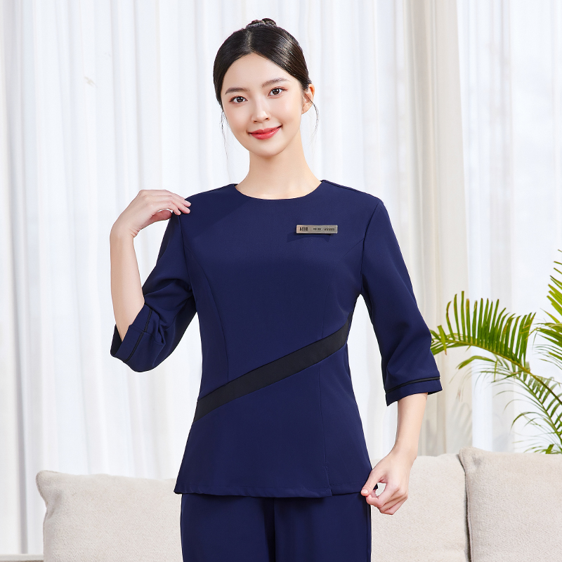 美容师工作服女高端美容院中医艾炙馆按摩养生店足浴技师月嫂套装