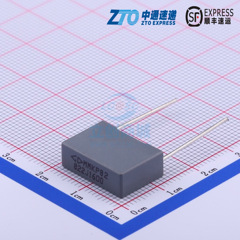 聚丙烯膜电容(CBB) C823C822J60C000径向引线,P=15mm faratronic