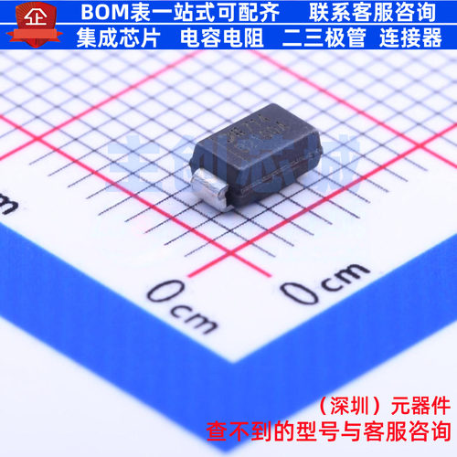 肖特基二极管 B2100A-13-F DO-214AC DIODES(美台) 电子元件配单