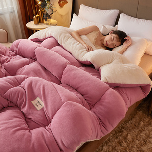 羊羔绒棉被2025新款 厚被子冬被加厚保暖单人学生宿舍牛奶绒芯 冬季