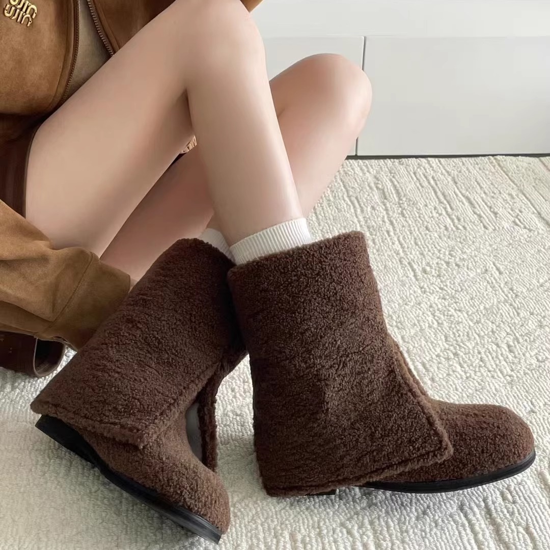 羊皮毛一体裤管雪地靴女2025新款