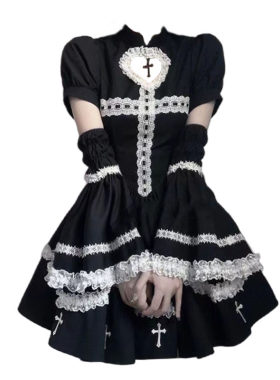 亚文化lolita蓬蓬小黑裙
