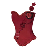 现货私藏Rose小众甜辣重工蕾丝鱼骨收腰抹胸上衣女吊带背心带胸垫