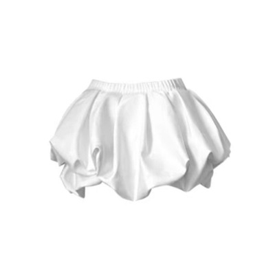 白色A字花苞裙低腰显瘦半身裙