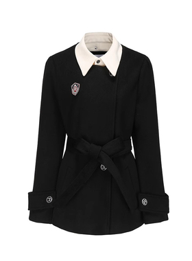 自制甜酷假两件西装外套女秋季小个子薄款西服上衣收腰学院风套装