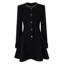 收腰显瘦a字短裙 秋冬长袖 高级感法式 miu系千金风连衣裙女2025新款