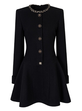 高级感法式miu系千金风连衣裙女2025新款秋冬长袖收腰显瘦a字短裙