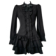 万圣节设计感暗黑哥特复古收腰蕾丝连衣短裙女黑色蓬蓬蛋糕连衣裙