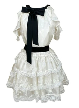 现货天鹅之梦12m大裙摆复古盛宴连衣裙甜美少女系带蕾丝娃娃裙女