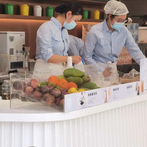 水果店摆果框高档陈列道具超市商用蔬菜货架亚克力定制透明展示架