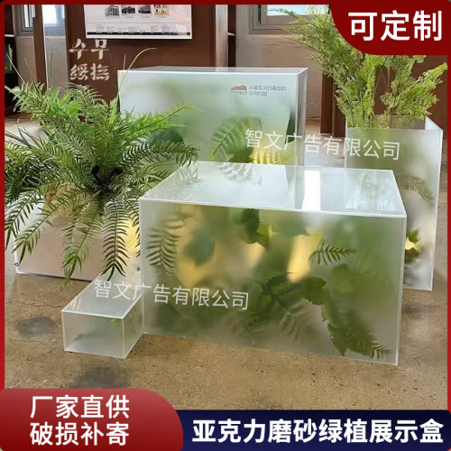 前台景观磨砂亚克力仿真绿植造景