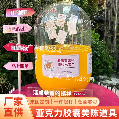 亚克力空心弧形胶囊手办椭圆罩