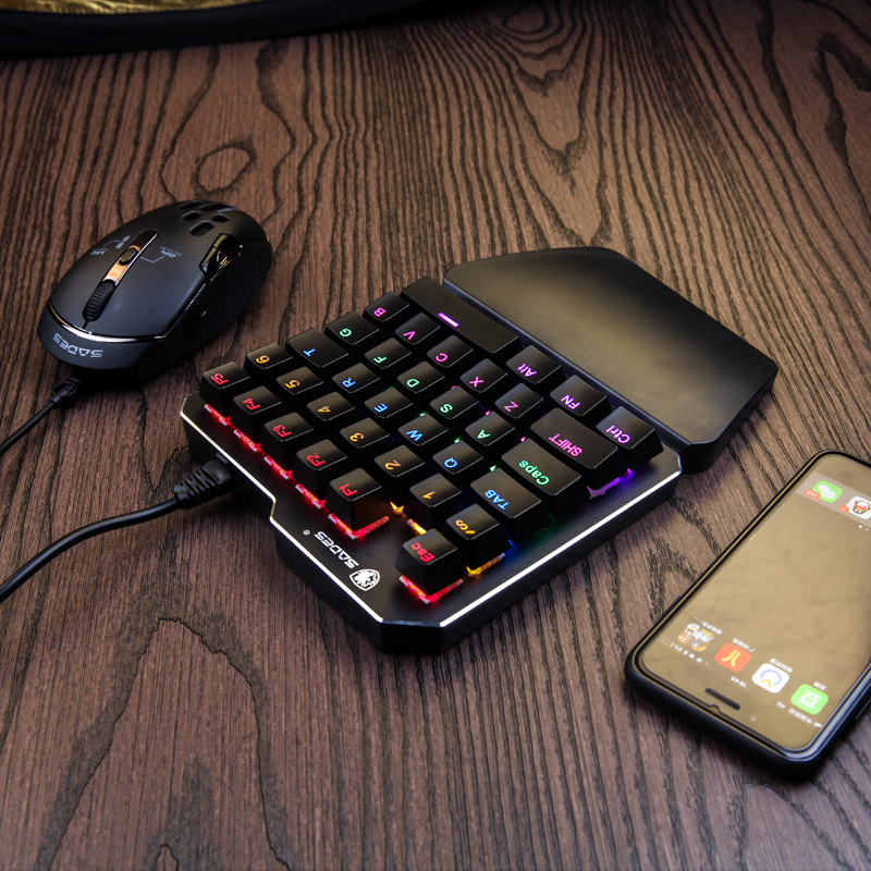 Seiders Left With one hand Mechanics Keyboard and mouse suit stimulate Battlefield Eat chicken Artifact mobile phone gamein the Computer Hardware/Monitor/Computer Peripherals , Keyboard  category - from Buy2taobao.com to provide professional Taobao agent buy service