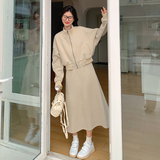 时尚休闲减龄卫衣套装裙女秋季2025新款俏皮减龄洋气炸街两件套，女装运动套装，Yologo