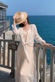 现货刺绣暮云纱连衣裙有262A-S140P90K148＋外搭P115K168，女装连衣裙，Yologo