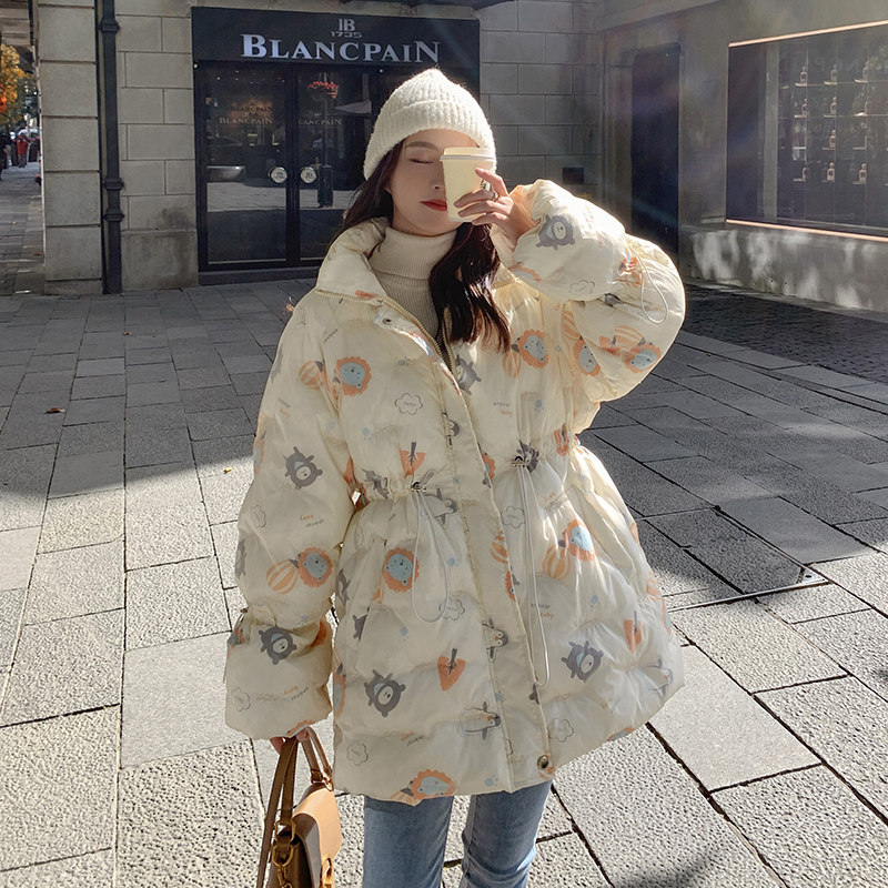 【大货已出】22冬款卡通印花收腰系带服262A-W105-P155-K228,女装棉衣/棉服,Yologo
