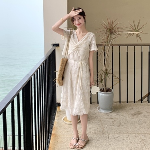 蕾丝罩衫流苏吊带连衣裙套装女夏2025新款两件套度假风爆款少女感图片