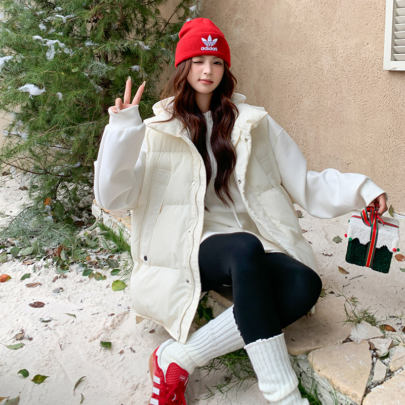 加绒卫衣+马甲两件套263-S792-P340-K51650鹅绒，女装运动套装，Yologo